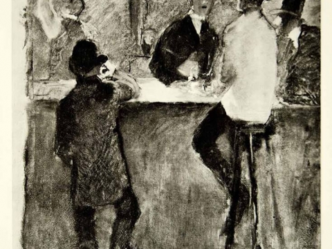 IN THE BAR DIPINTO DI TOULOUSE LAUTREC 1887 FOTO DEL 1939